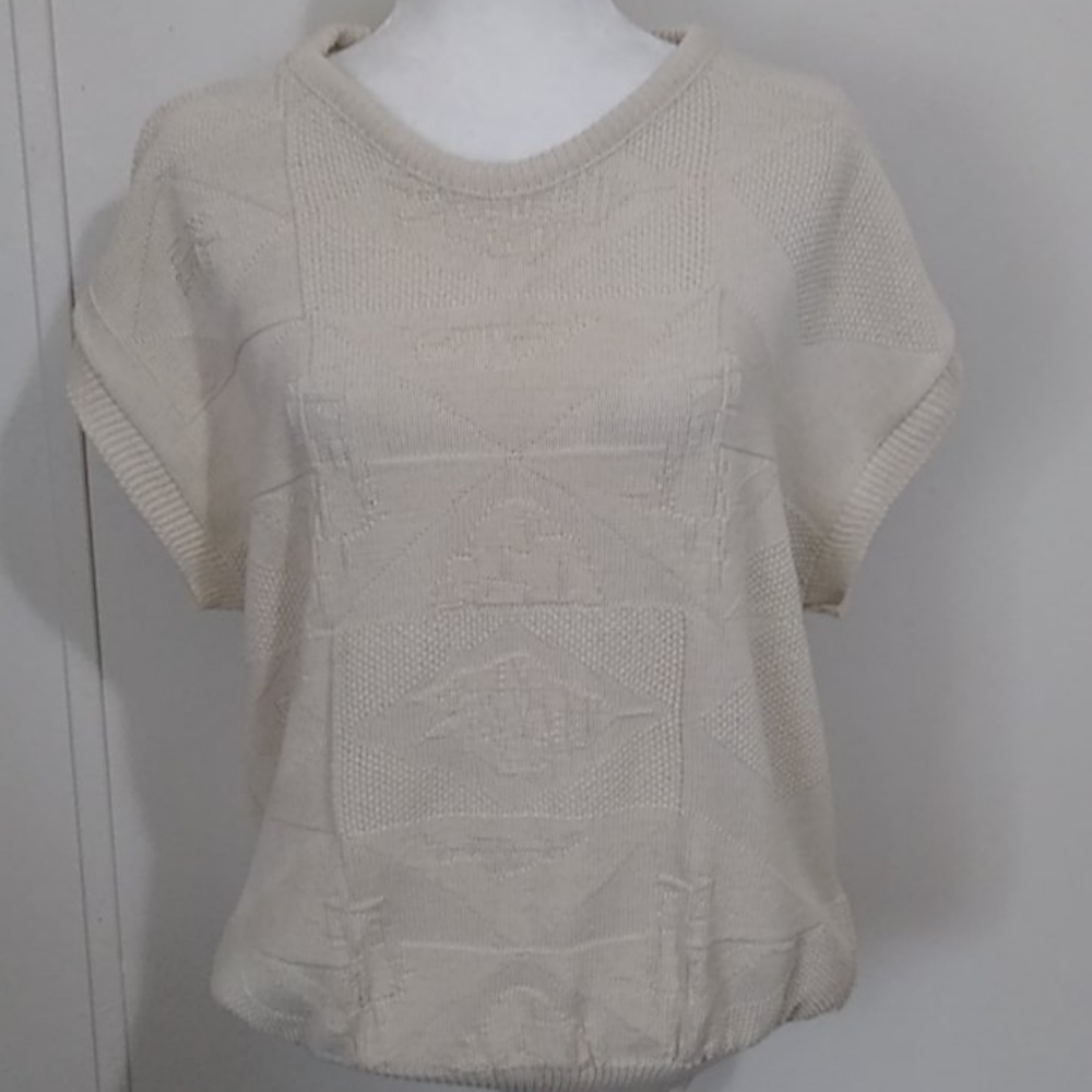 Vintage Lauren Santa Fe Sweater Vest L Ivory